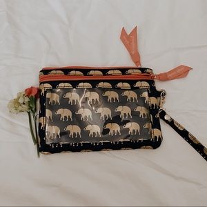 Simply Southern gold elephant phone pouch
